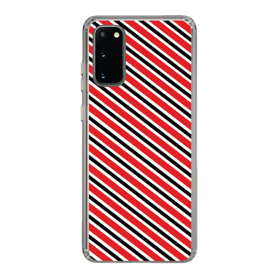 スリムプロテクションケース［ Small Stripe - Red × Black ］