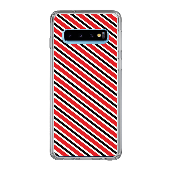 スリムプロテクションケース［ Small Stripe - Red × Black ］