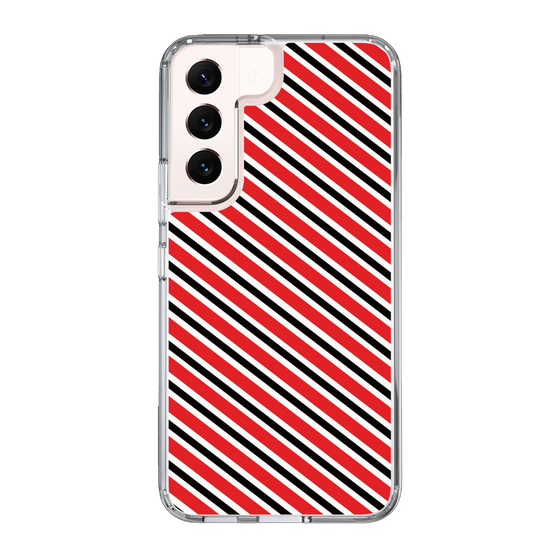 スリムプロテクションケース［ Small Stripe - Red × Black ］