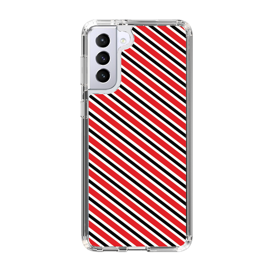 スリムプロテクションケース［ Small Stripe - Red × Black ］