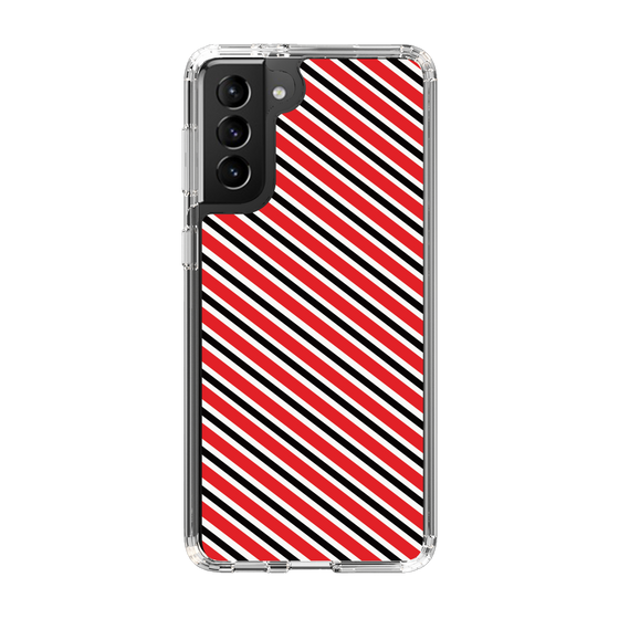 スリムプロテクションケース［ Small Stripe - Red × Black ］