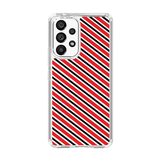 スリムプロテクションケース［ Small Stripe - Red × Black ］