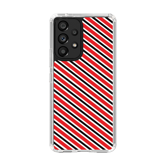 スリムプロテクションケース［ Small Stripe - Red × Black ］