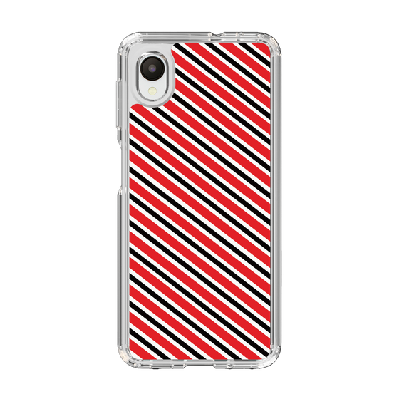 スリムプロテクションケース［ Small Stripe - Red × Black ］