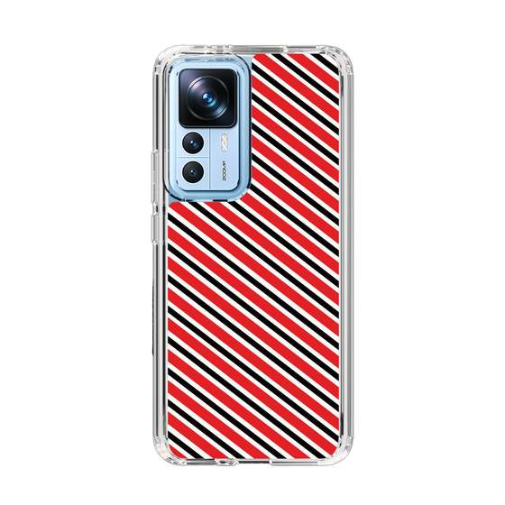 スリムプロテクションケース［ Small Stripe - Red × Black ］