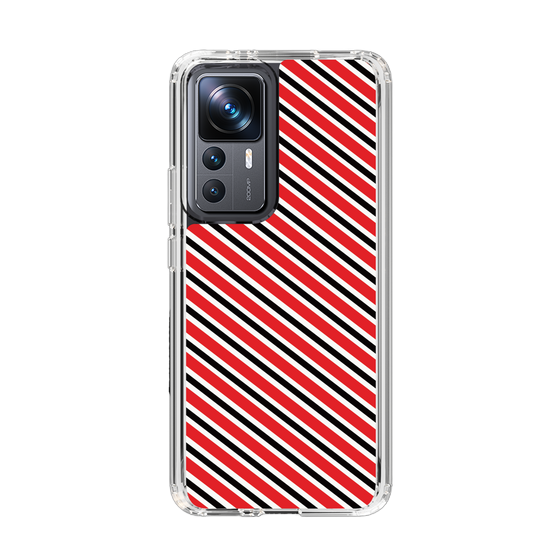 スリムプロテクションケース［ Small Stripe - Red × Black ］