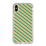 スリムプロテクションケース［ Small Stripe - Green × Orange ］