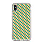 スリムプロテクションケース［ Small Stripe - Green × Orange ］