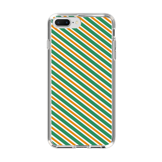 スリムプロテクションケース［ Small Stripe - Green × Orange ］