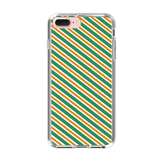 スリムプロテクションケース［ Small Stripe - Green × Orange ］