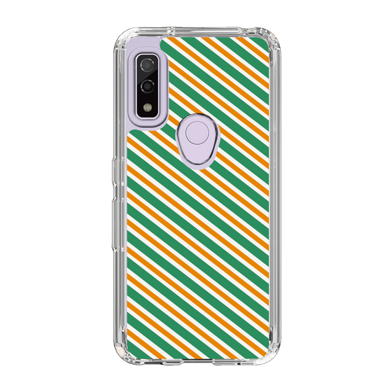 スリムプロテクションケース［ Small Stripe - Green × Orange ］