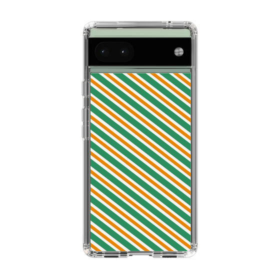 スリムプロテクションケース［ Small Stripe - Green × Orange ］