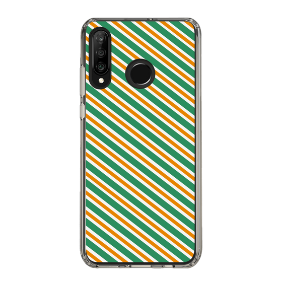 スリムプロテクションケース［ Small Stripe - Green × Orange ］