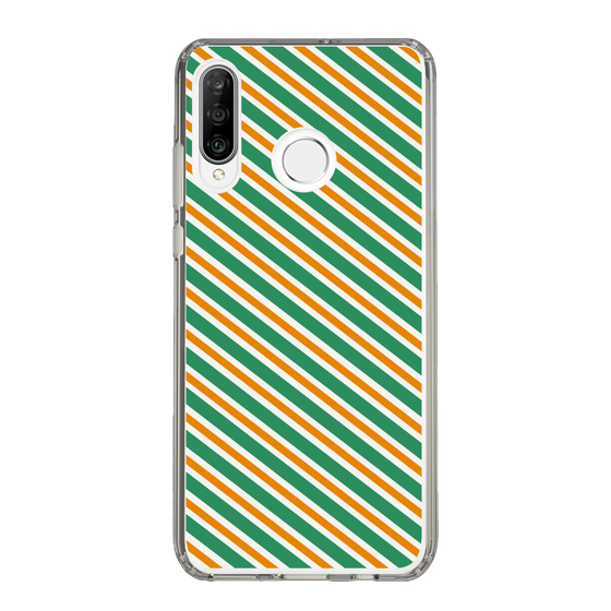 スリムプロテクションケース［ Small Stripe - Green × Orange ］