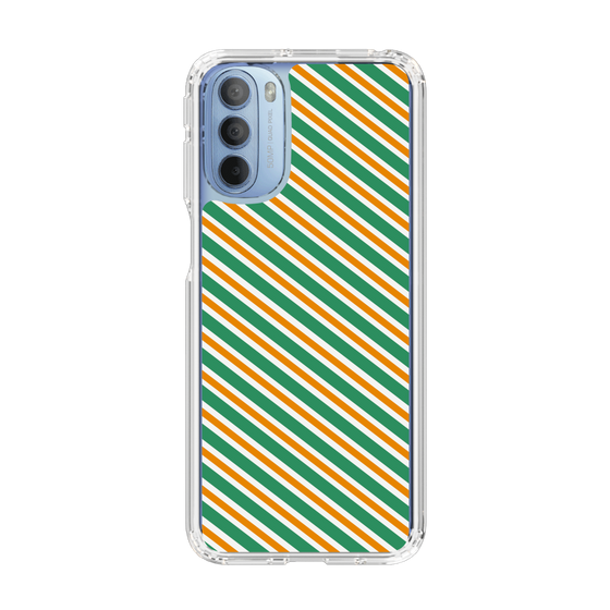 スリムプロテクションケース［ Small Stripe - Green × Orange ］