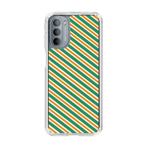 スリムプロテクションケース［ Small Stripe - Green × Orange ］