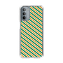 スリムプロテクションケース［ Small Stripe - Green × Orange ］
