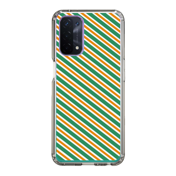 スリムプロテクションケース［ Small Stripe - Green × Orange ］