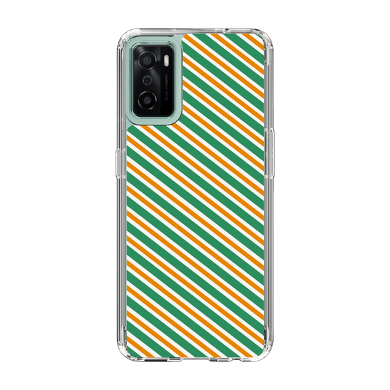 スリムプロテクションケース［ Small Stripe - Green × Orange ］