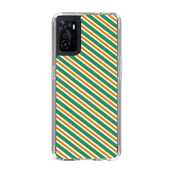 スリムプロテクションケース［ Small Stripe - Green × Orange ］
