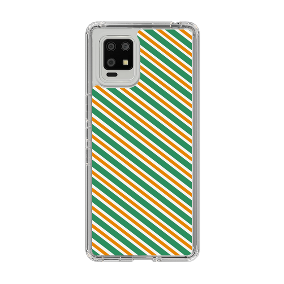 スリムプロテクションケース［ Small Stripe - Green × Orange ］