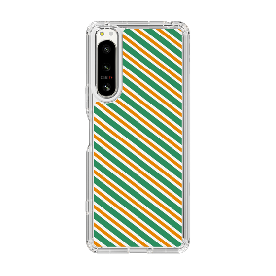 スリムプロテクションケース［ Small Stripe - Green × Orange ］