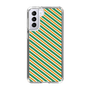 スリムプロテクションケース［ Small Stripe - Green × Orange ］