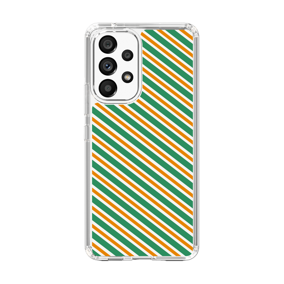 スリムプロテクションケース［ Small Stripe - Green × Orange ］