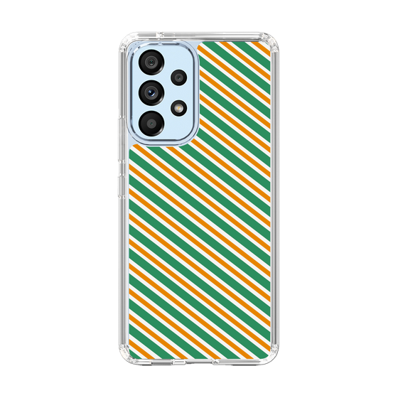 スリムプロテクションケース［ Small Stripe - Green × Orange ］