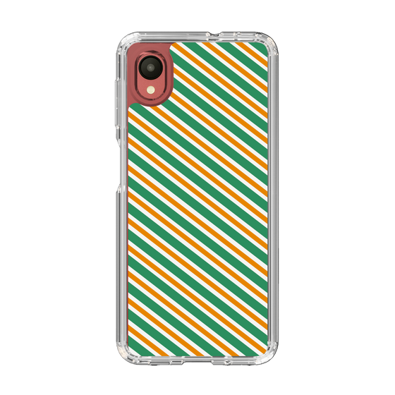 スリムプロテクションケース［ Small Stripe - Green × Orange ］