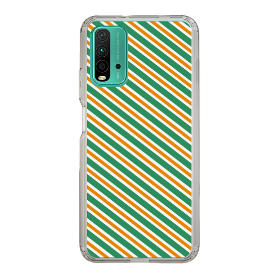 スリムプロテクションケース［ Small Stripe - Green × Orange ］