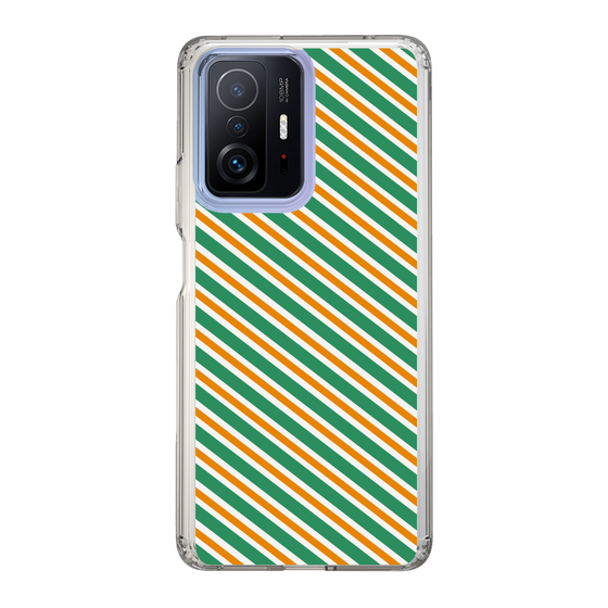 スリムプロテクションケース［ Small Stripe - Green × Orange ］