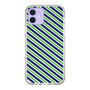 スリムプロテクションケース［ Small Stripe - Navy × Green ］