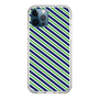 スリムプロテクションケース［ Small Stripe - Navy × Green ］