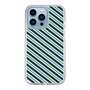 スリムプロテクションケース［ Small Stripe - Navy × Green ］