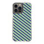 スリムプロテクションケース［ Small Stripe - Navy × Green ］
