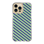 スリムプロテクションケース［ Small Stripe - Navy × Green ］