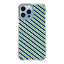 スリムプロテクションケース［ Small Stripe - Navy × Green ］