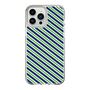 スリムプロテクションケース［ Small Stripe - Navy × Green ］
