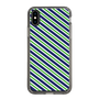 スリムプロテクションケース［ Small Stripe - Navy × Green ］