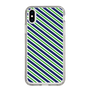 スリムプロテクションケース［ Small Stripe - Navy × Green ］