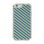 スリムプロテクションケース［ Small Stripe - Navy × Green ］