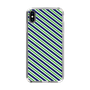 スリムプロテクションケース［ Small Stripe - Navy × Green ］