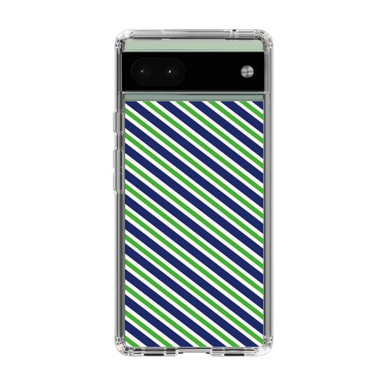 スリムプロテクションケース［ Small Stripe - Navy × Green ］