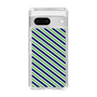 スリムプロテクションケース［ Small Stripe - Navy × Green ］