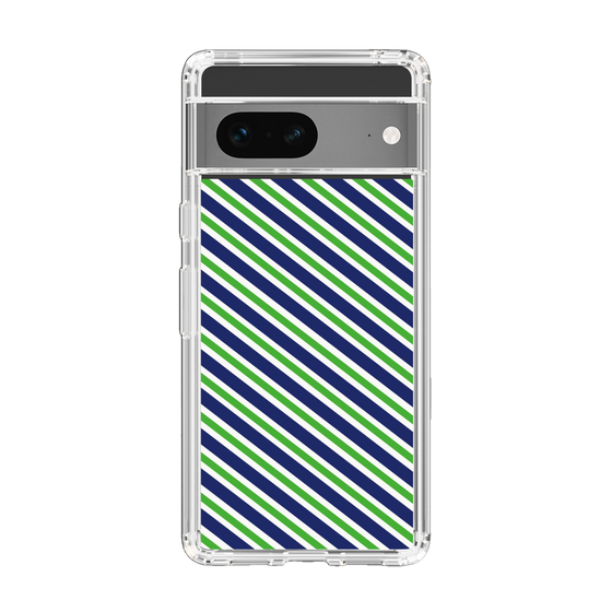 スリムプロテクションケース［ Small Stripe - Navy × Green ］