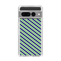 スリムプロテクションケース［ Small Stripe - Navy × Green ］