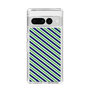 スリムプロテクションケース［ Small Stripe - Navy × Green ］