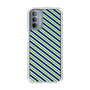 スリムプロテクションケース［ Small Stripe - Navy × Green ］