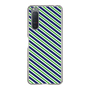 スリムプロテクションケース［ Small Stripe - Navy × Green ］